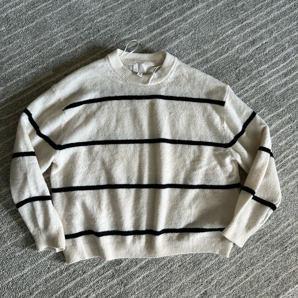 H&M Striped Crewneck Sweater